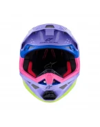 Cască cross-enduro Alpinestars Supertech S-M10 Jett Lawrence R01 - Mov/Roz/Galben fluo | 8303625/3144