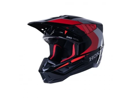 Cască cross-enduro Alpinestars Supertech S-M5 HONDA - Negru/Rosu | 8308023/1333