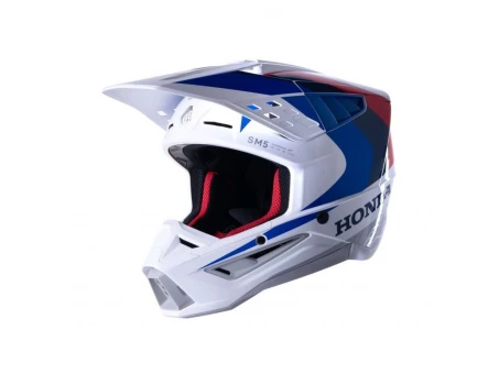 Cască cross-enduro Alpinestars Supertech S-M5 HONDA - Alb/Albastru | 8308023/2217