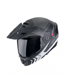 Cască moto Flip-up / Adventure SCORPION ADX-2 Lewis - Negru mat/Argintiu