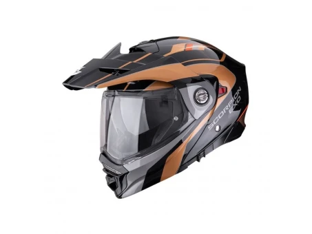 Cască modulară Adventure Scorpion ADX-2 Kamps - Negru/Cupru | 89-523-354