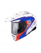 Cască modulară Adventure Scorpion ADX-2 Kamps - Alb/Rosu/Albastru | 89-523-359
