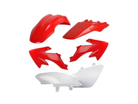 Kit accesorii carena din plastic HONDA CRF50 - Alb/Rosu