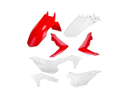 Kit accesorii carena din plastic HONDA CRF110 - Alb/Rosu