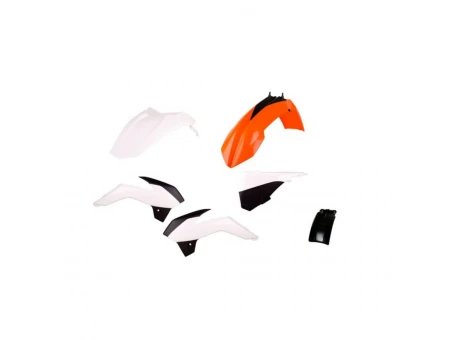 Kit accesorii carena din plastic KTM SX85 - Alb/Negru/Portocaliu