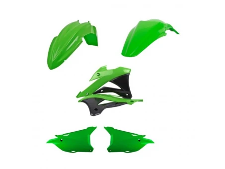 Kit accesorii carena din plastic KAWASAKI KX85 - Verde/Negru