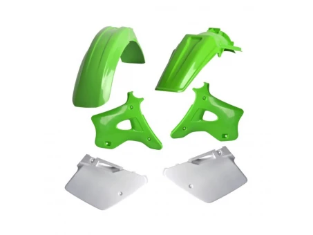Kit accesorii carena din plastic KAWASAKI KX125/250 - Verde/Alb