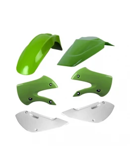 Kit plastic KAWASAKI KLX110 - alb,Verde