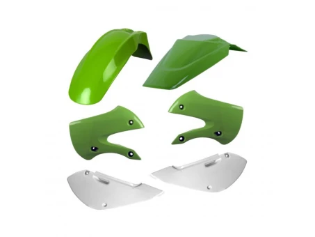 Kit accesorii carena din plastic KAWASAKI KLX110 - Alb/Verde