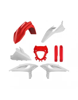 Kit plastice Polisport pentru Beta RR 2T/4T Racing și X-Pro (2025-2026) - Alb/Rosu