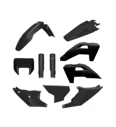 Kit plastice complet Polisport Husqvarna TE/FE 2026 (include mască far + protecții amortizor) - Gri