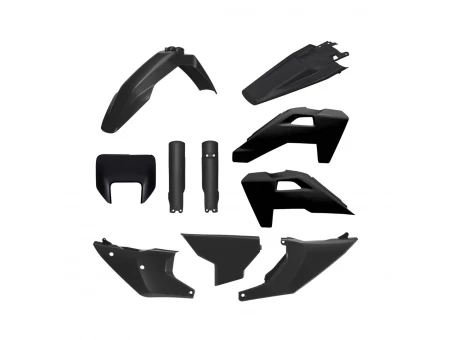 Kit plastice complet Polisport Husqvarna TE/FE 2026 (include mască far + protecții amortizor) - Gri | 91662