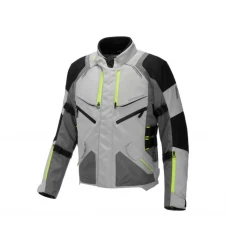Geacă moto textil touring Adrenaline Bergen PPE - Gri /Galben fluorescent