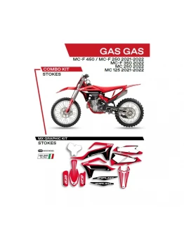 Kit grafic UFO GAS GAS MC 125 '21-'22; MC 250 '22; MCF 250/350/450 '21-'22 STOKES culoare Rosu