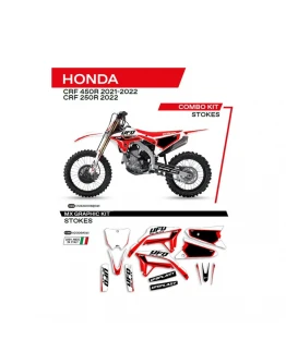 Kit grafic UFO HONDA CRF 250R '22; CRF 450R '21-'22 STOKES culoare Negru
