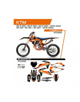 Kit grafic UFO KTM SX/SXF 125/150/250/350/450 '19-'22 STOKES culoare Negru
