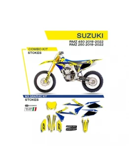 Kit grafic UFO SUZUKI RMZ 250 '19-'22; RMZ 450 '18-'22 STOKES culoare Galben