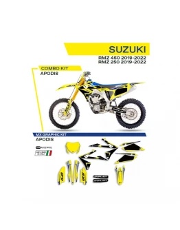 Kit grafic UFO SUZUKI RMZ 250 '19-'22; RMZ 450 '18-'22 APODIS culoare Galben