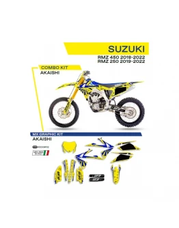 Kit grafic UFO SUZUKI RMZ 250 '19-'22; RMZ 450 '18-'22 AKAISHI culoare Galben