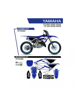 Kit grafic UFO YAMAHA YZ 125/250 '22 STOKES culoare OEM (Albastru/Negru/Alb)