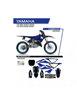 Kit grafic UFO YAMAHA YZ 125/250 '22 APODIS culoare Negru