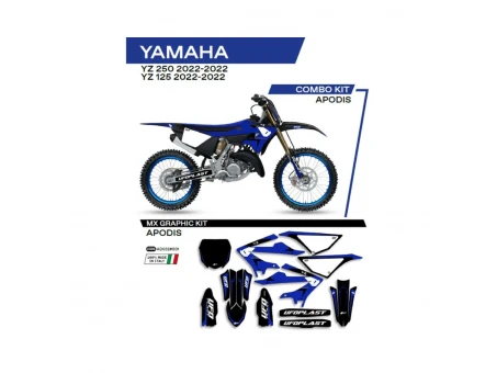 Kit grafic UFO YAMAHA YZ 125/250 22 APODIS culoare Negru | AD032001