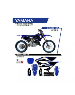 Kit grafic UFO YAMAHA YZ 125/250 '22 APODIS culoare OEM (Albastru/Alb/Negru)