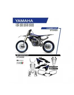 Kit grafic UFO YAMAHA YZF 250 '19-'22; YZF 450 '18-'22 STOKES culoare Alb