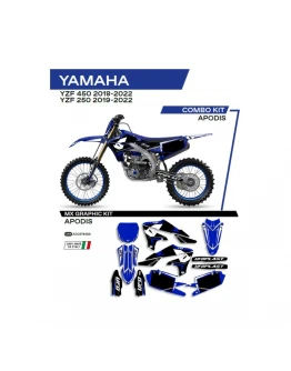 Kit grafic UFO YAMAHA YZF 250 '19-'22; YZF 450 '18-'22 APODIS culoare Albastru