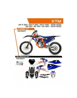 Kit grafic UFO KTM SX/SXF 125/150/250/350/450 '19-'22 PATRIOT culoare Negru