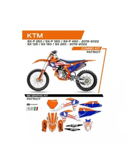 Kit grafic UFO KTM SX/SXF 125/150/250/350/450 '19-'22 PATRIOT culoare Portocaliu