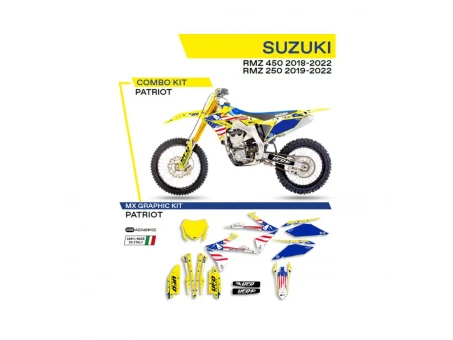 Kit grafic UFO SUZUKI RMZ 250 19-22; RMZ 450 18-22 PATRIOT culoare Galben | AD046102