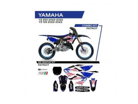 Kit grafic UFO YAMAHA YZ 125/250 22 PATRIOT culoare Negru | AD047001