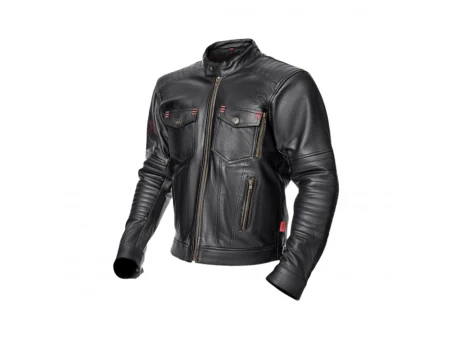 Geacă moto piele Adrenaline Boston PPE - Negru | ADR0302/20/10