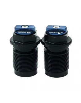 Set Capace inferioare amortizor față Accel Plug cu reglaj pentru Honda, Yamaha, Kawasaki, Suzuki - Albastru