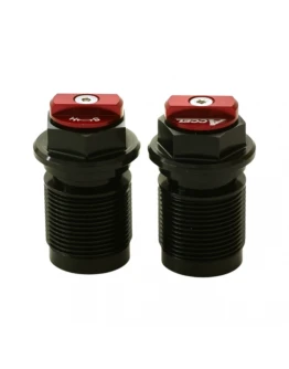 Set Capace inferioare amortizor față Accel Plug cu reglaj pentru Honda, Yamaha, Kawasaki, Suzuki - Rosu