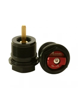 Set Capace inferioare amortizor față Accel Plug cu reglaj Honda, Kawasaki, Suzuki - Rosu