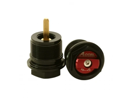 Set Capace inferioare amortizor față Accel Plug cu reglaj Honda, Kawasaki, Suzuki - Rosu | AFBC02RD