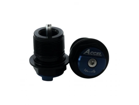 Set Capace inferioare amortizor față Accel Plug cu reglaj pentru KTM și Husqvarna - Albastru | AFBC03BL