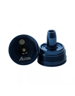 Set capace superioare amortizor față Accel cu reglaj pentru Honda, Yamaha, Kawasaki, Suzuki, Gas Gas - Albastru