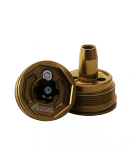 Set capace superioare amortizor față Accel cu reglaj pentru Honda, Yamaha, Kawasaki, Suzuki, Gas Gas - Auriu