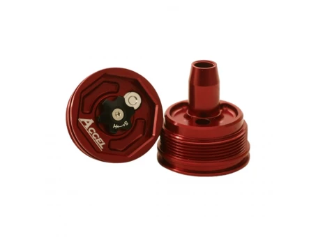 Set capace superioare amortizor față Accel cu reglaj pentru Honda, Yamaha, Kawasaki, Suzuki, Gas Gas - Rosu | AFTC03RD