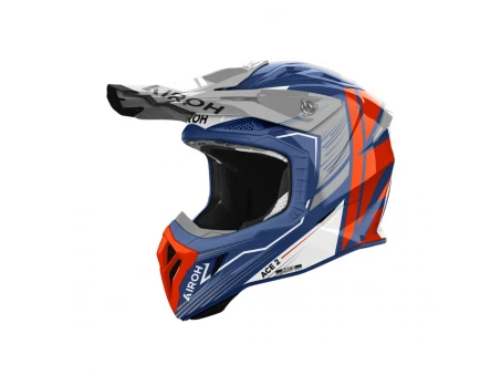 Casca cross/enduro/atv/quad Airoh Aviator Ace II Engine - Portocaliu/Alb/Albastru