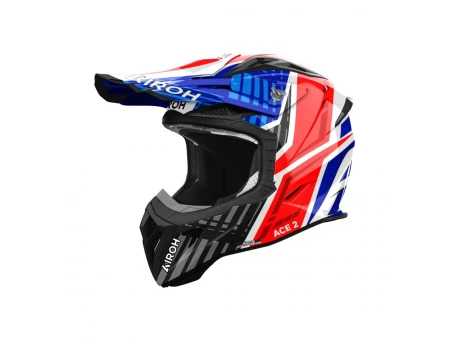 Casca cross/enduro/atv/quad Airoh Aviator Ace II Proud - Negru/Albastru/Rosu