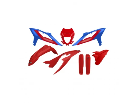 Kit complet plastice UFO (FULL KIT) BETA RR 125 / 250 / 300 / 350 / 400 / 450 23-24 culoare Rosu / Albastru RACING | BEKIT801F063C