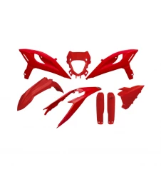 Kit plastice complet UFO cu protecții telescop (furcă) Beta RR 2T/4T 250 / 300 / 350 / 400 / 450 (2025–2026) - Rosu