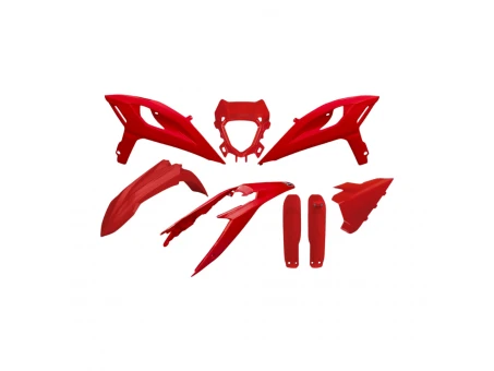 Kit plastice complet UFO cu protecții telescop (furcă) Beta RR 2T/4T 250 / 300 / 350 / 400 / 450 (2025–2026) - Rosu | BEKIT802F063