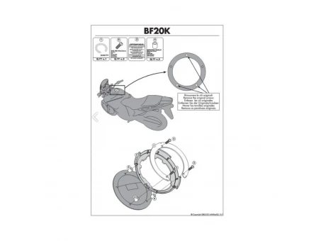 Suport geanta rezervor TANKLOCK KAPPA - HONDA CROSSTOURER 1200 12-13 | BF20K