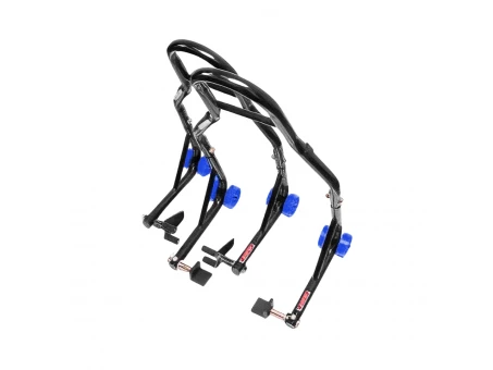 Set complet Stander moto BIKETEC Biker X față/spate cu role - Tip L | BT0017