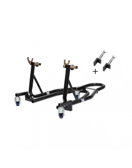 Stander moto spate (cu roti) Biketec - Negru